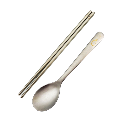 無住生心純鈦餐具組 (筷子+湯匙)